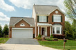 Front View Brick Single Family House Home Suburban Maryland, USA