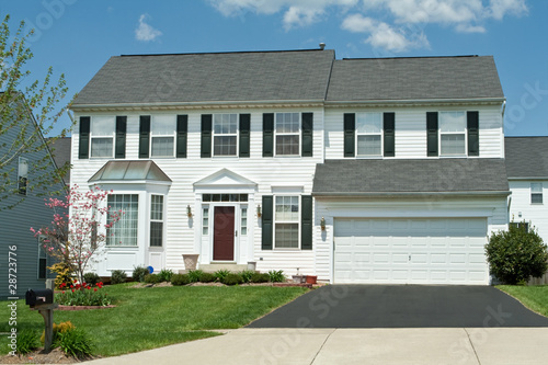 Photo: Front Vinyl Siding Single Family House Home, Suburban Maryland Front Vinyl Siding Single Family House Home, Suburban Maryland