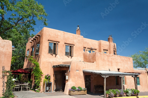 Photo: Modern Adobe Restaurant in Santa Fe, New Mexico, United States Modern Adobe Restaurant in Santa Fe, New Mexico, United States