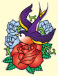 rose rondine tattoo