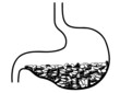 Stomach full of pills