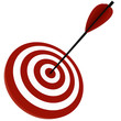 3d target and arrows, isolated on white