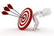 3d man behind a target