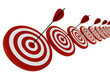 3d target and arrows, isolated on white