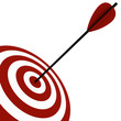 3d target and arrows, isolated on white