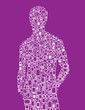 Silhouette of man made with cellphones & Smartphones Silhouette of man made with cellphones & Smartphones