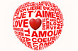 Mots d'amour en forme de coeur Mots d'amour en forme de coeur
