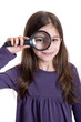 Girl holding magnifying glass-ragazza con lente