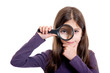 Girl holding magnifying glass-ragazza con lente Girl holding magnifying glass-ragazza con lente