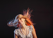 Portrait of the young beautiful girl during dance.