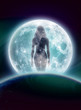 Frau im Mond