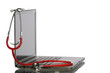 Stethoscope and laptop Stethoscope and laptop