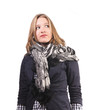 Pretty woman with shawl