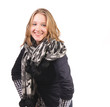 Happy woman with scarf