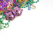 Mardi Gras mask and beads