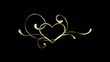 golden animated heart with alpha