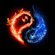 Symbol of yin and yang of the background.