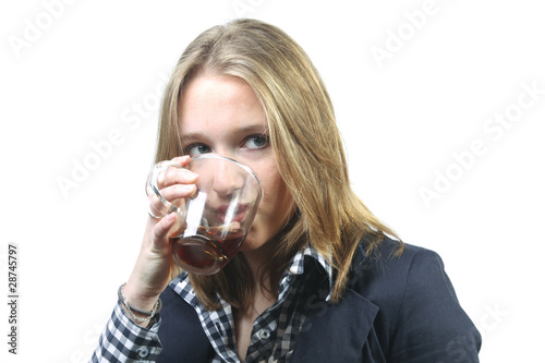 Photo: Young woman drinking tea Young woman drinking tea