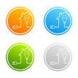 logo électricien 4 (x4 cercles en couleur) logo électricien 4 (x4 cercles en couleur)