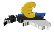 Estonia map flag with Euro symbol illustration