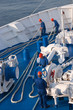 Seamans working on a cruise ship.