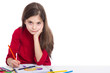 little girl drawing