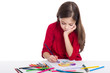 little girl drawing