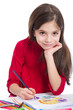 little girl drawing