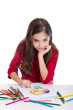 little girl drawing
