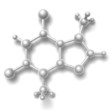 3D render of molecule - Theobromine - sweet cacao alkaloid 3D render of molecule - Theobromine - sweet cacao alkaloid