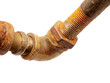 Old a pipe on a white background