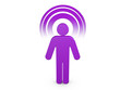 Purple Spiritual Man with visible color Aura Purple Spiritual Man with visible color Aura