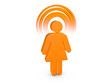 Orange Spiritual Girl with visible color Aura Orange Spiritual Girl with visible color Aura