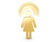 Gold Blue Spiritual Girl with visible color Aura Gold Blue Spiritual Girl with visible color Aura