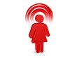 Red Spiritual Girl with visible color Aura Red Spiritual Girl with visible color Aura