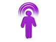 Purple Spiritual Man with visible color Aura Purple Spiritual Man with visible color Aura