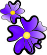 Blume lila Strandmode