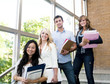 Group of students inside an academic building