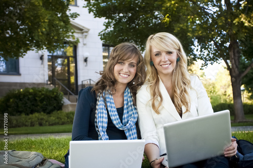 Photo: Students Studying on Laptop Computer Students Studying on Laptop Computer