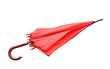red umbrella closed isolated