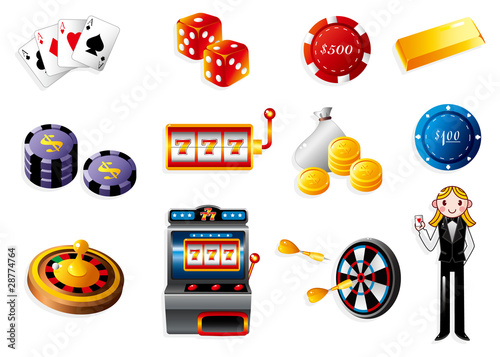 Vector: cartoon casino icon cartoon casino icon