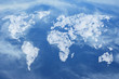 World Map made of clouds