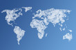 World Map made of clouds