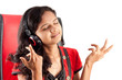 Indian girl enjoying music