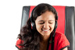 Indian girl enjoying music