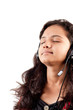 Indian girl enjoying music