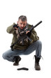 Terrorist with gun