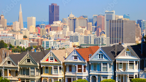 Photo: seven sister houses, alamo square seven sister houses, alamo square