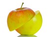 Fresh Apple Sliced in Half