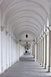 White colonnade with two lovers White colonnade with two lovers